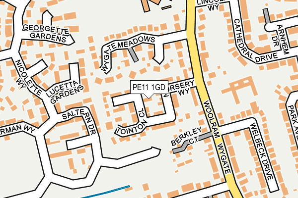 PE11 1GD map - OS OpenMap – Local (Ordnance Survey)