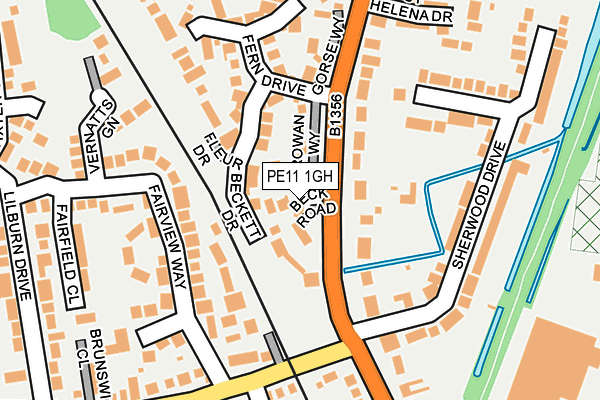 PE11 1GH map - OS OpenMap – Local (Ordnance Survey)
