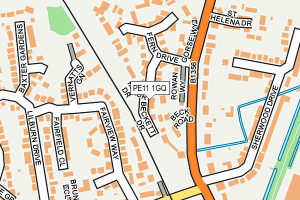 PE11 1GQ map - OS OpenMap – Local (Ordnance Survey)