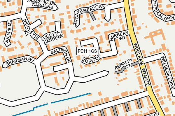 PE11 1GS map - OS OpenMap – Local (Ordnance Survey)