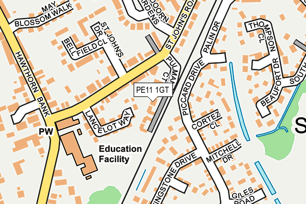 PE11 1GT map - OS OpenMap – Local (Ordnance Survey)