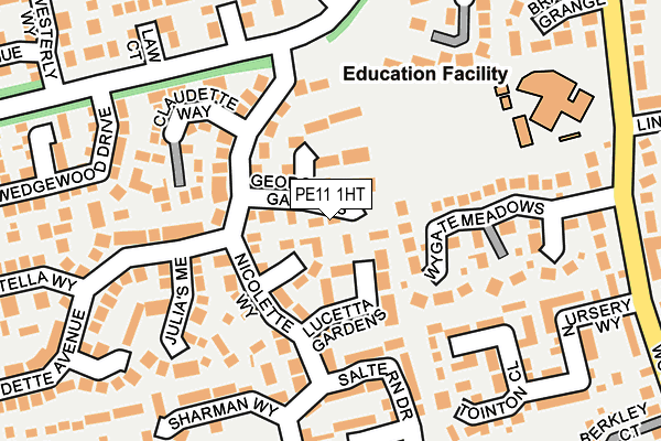 PE11 1HT map - OS OpenMap – Local (Ordnance Survey)