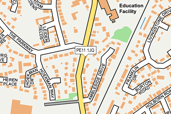 PE11 1JQ map - OS OpenMap – Local (Ordnance Survey)