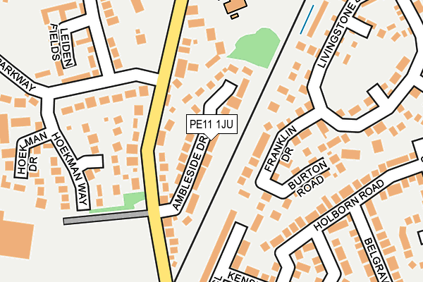 PE11 1JU map - OS OpenMap – Local (Ordnance Survey)