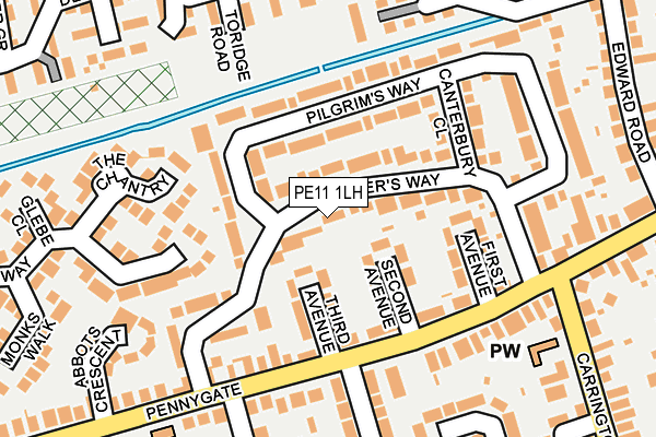 PE11 1LH map - OS OpenMap – Local (Ordnance Survey)