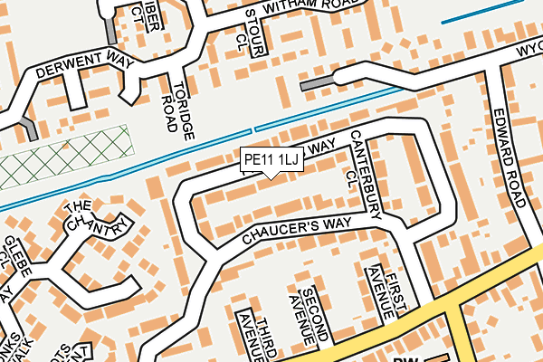 PE11 1LJ map - OS OpenMap – Local (Ordnance Survey)