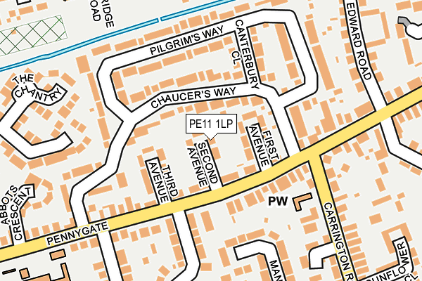 PE11 1LP map - OS OpenMap – Local (Ordnance Survey)
