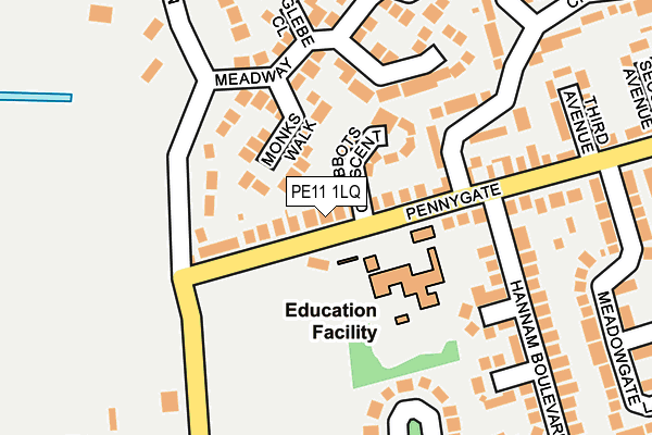 PE11 1LQ map - OS OpenMap – Local (Ordnance Survey)