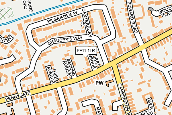 PE11 1LR map - OS OpenMap – Local (Ordnance Survey)