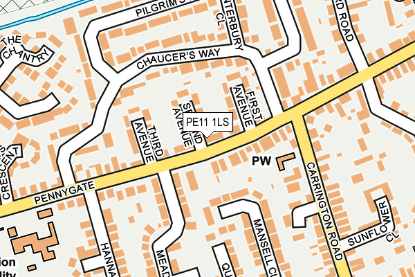PE11 1LS map - OS OpenMap – Local (Ordnance Survey)