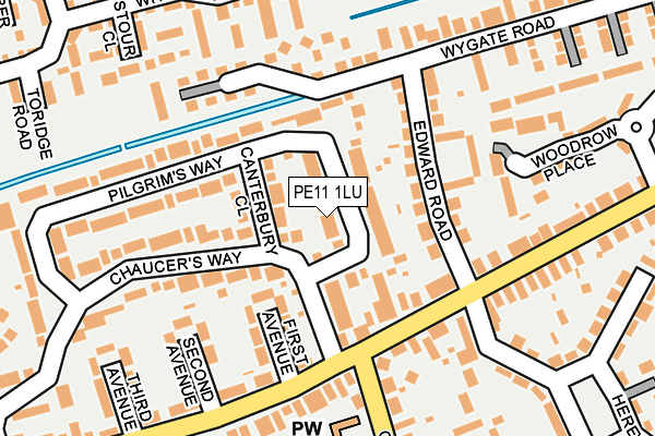 PE11 1LU map - OS OpenMap – Local (Ordnance Survey)