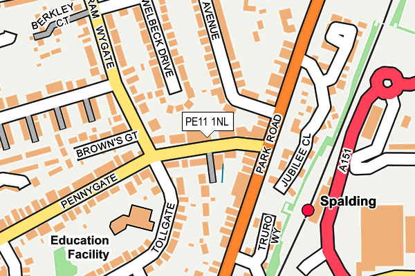 PE11 1NL map - OS OpenMap – Local (Ordnance Survey)