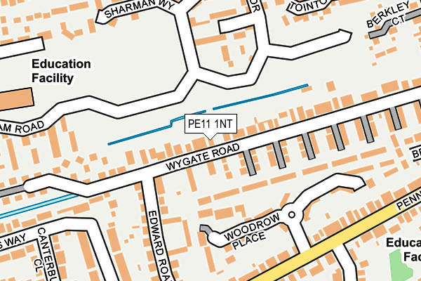 PE11 1NT map - OS OpenMap – Local (Ordnance Survey)