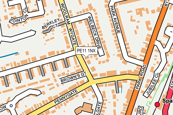 PE11 1NX map - OS OpenMap – Local (Ordnance Survey)