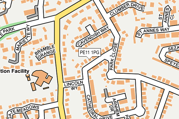 PE11 1PG map - OS OpenMap – Local (Ordnance Survey)