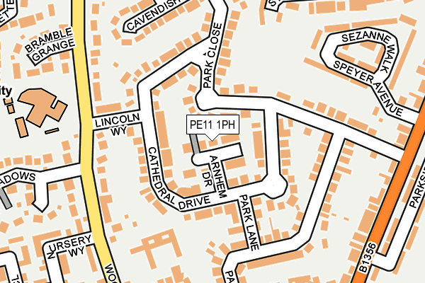 PE11 1PH map - OS OpenMap – Local (Ordnance Survey)