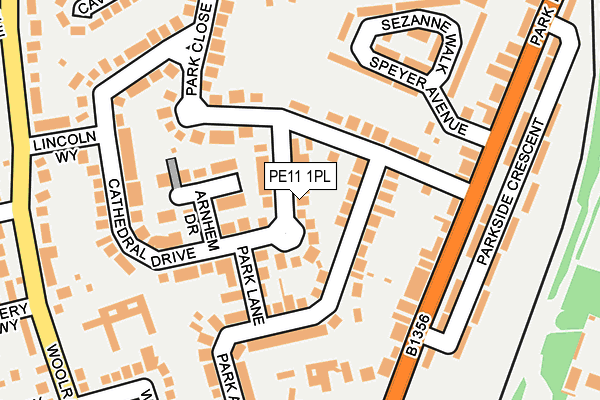 PE11 1PL map - OS OpenMap – Local (Ordnance Survey)