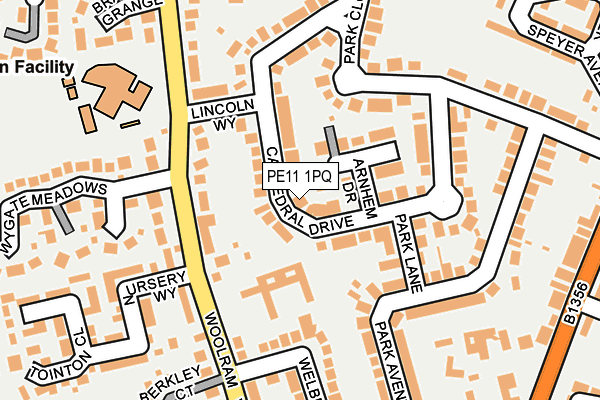 PE11 1PQ map - OS OpenMap – Local (Ordnance Survey)