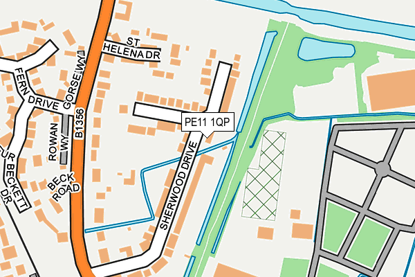 PE11 1QP map - OS OpenMap – Local (Ordnance Survey)