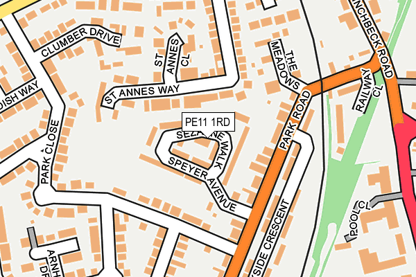 PE11 1RD map - OS OpenMap – Local (Ordnance Survey)