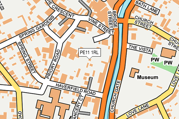 PE11 1RL map - OS OpenMap – Local (Ordnance Survey)