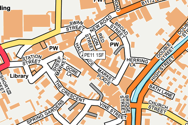 PE11 1SF map - OS OpenMap – Local (Ordnance Survey)