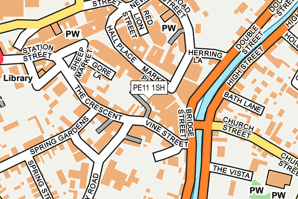 PE11 1SH map - OS OpenMap – Local (Ordnance Survey)