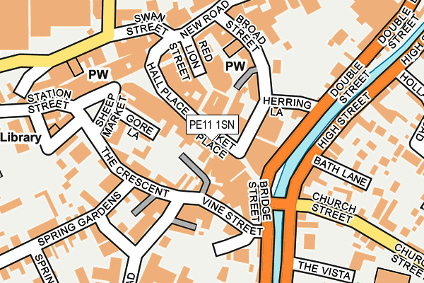 PE11 1SN map - OS OpenMap – Local (Ordnance Survey)