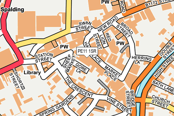 PE11 1SR map - OS OpenMap – Local (Ordnance Survey)