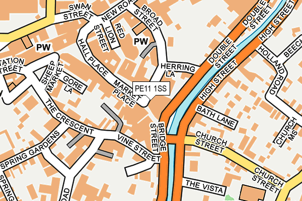 PE11 1SS map - OS OpenMap – Local (Ordnance Survey)