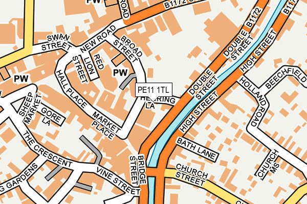 PE11 1TL map - OS OpenMap – Local (Ordnance Survey)