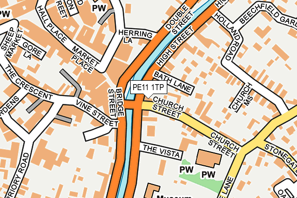 PE11 1TP map - OS OpenMap – Local (Ordnance Survey)