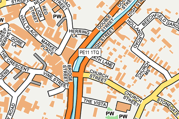 PE11 1TQ map - OS OpenMap – Local (Ordnance Survey)