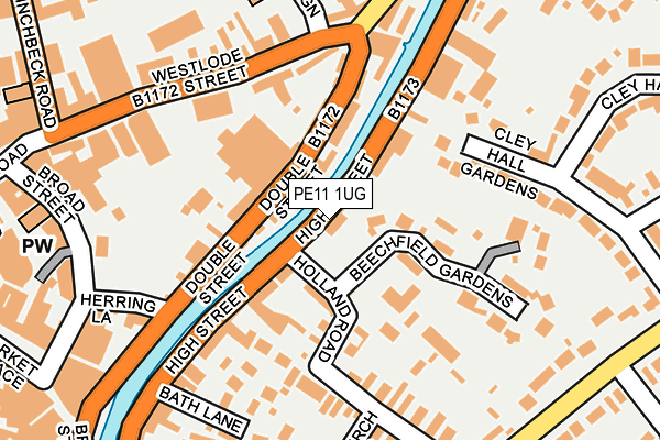 PE11 1UG map - OS OpenMap – Local (Ordnance Survey)