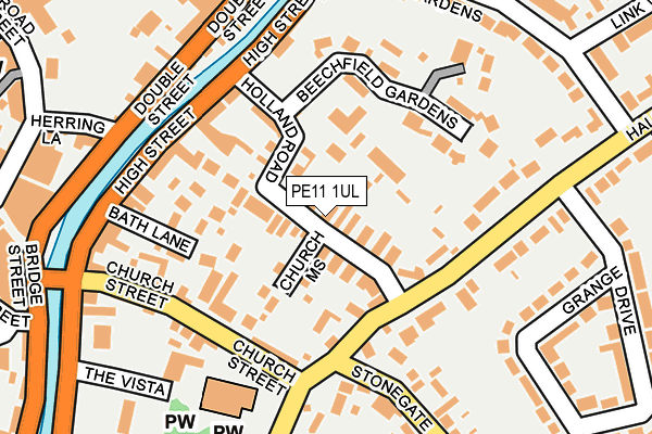 PE11 1UL map - OS OpenMap – Local (Ordnance Survey)