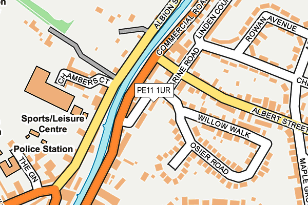 PE11 1UR map - OS OpenMap – Local (Ordnance Survey)