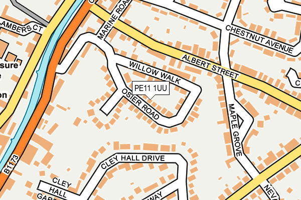 PE11 1UU map - OS OpenMap – Local (Ordnance Survey)