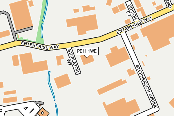 PE11 1WE map - OS OpenMap – Local (Ordnance Survey)