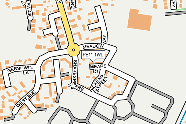PE11 1WL map - OS OpenMap – Local (Ordnance Survey)