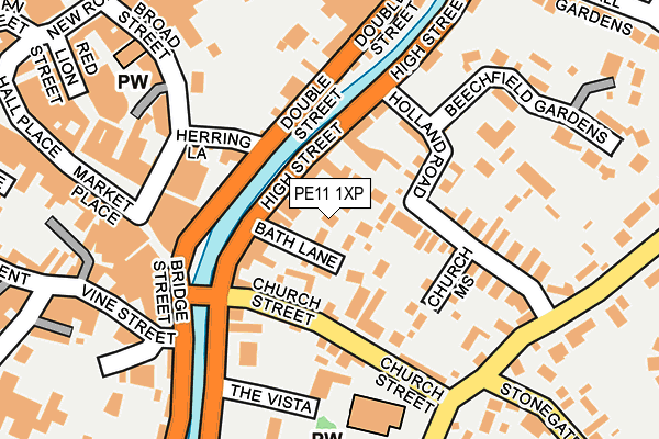 PE11 1XP map - OS OpenMap – Local (Ordnance Survey)