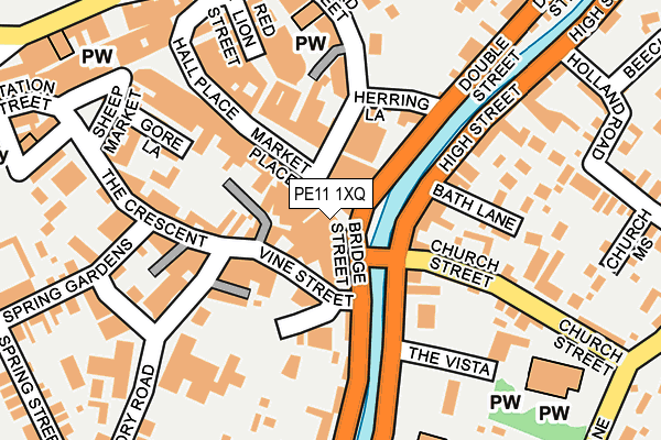 PE11 1XQ map - OS OpenMap – Local (Ordnance Survey)