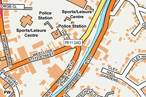 PE11 2AQ map - OS OpenMap – Local (Ordnance Survey)