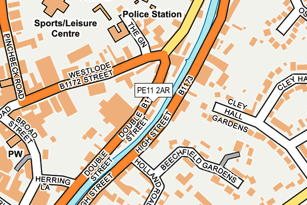 PE11 2AR map - OS OpenMap – Local (Ordnance Survey)