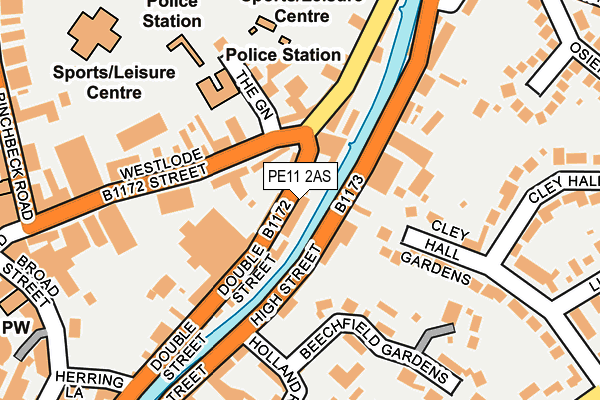 PE11 2AS map - OS OpenMap – Local (Ordnance Survey)