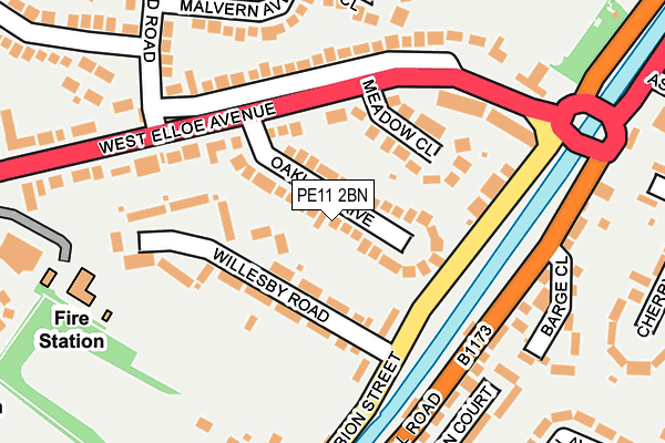 PE11 2BN map - OS OpenMap – Local (Ordnance Survey)