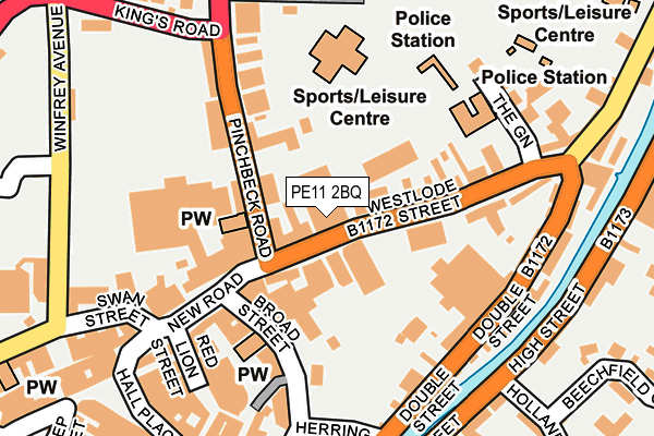 PE11 2BQ map - OS OpenMap – Local (Ordnance Survey)