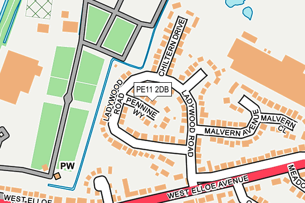 PE11 2DB map - OS OpenMap – Local (Ordnance Survey)