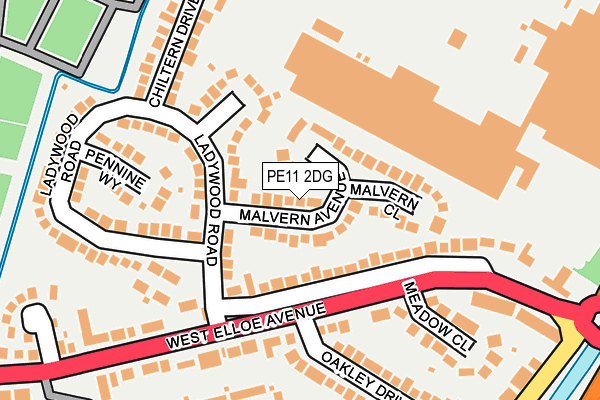 PE11 2DG map - OS OpenMap – Local (Ordnance Survey)