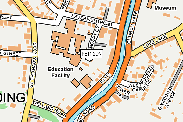 PE11 2DN map - OS OpenMap – Local (Ordnance Survey)