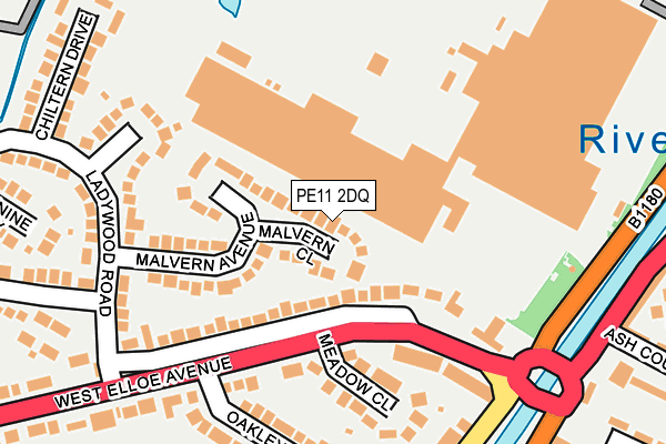 PE11 2DQ map - OS OpenMap – Local (Ordnance Survey)